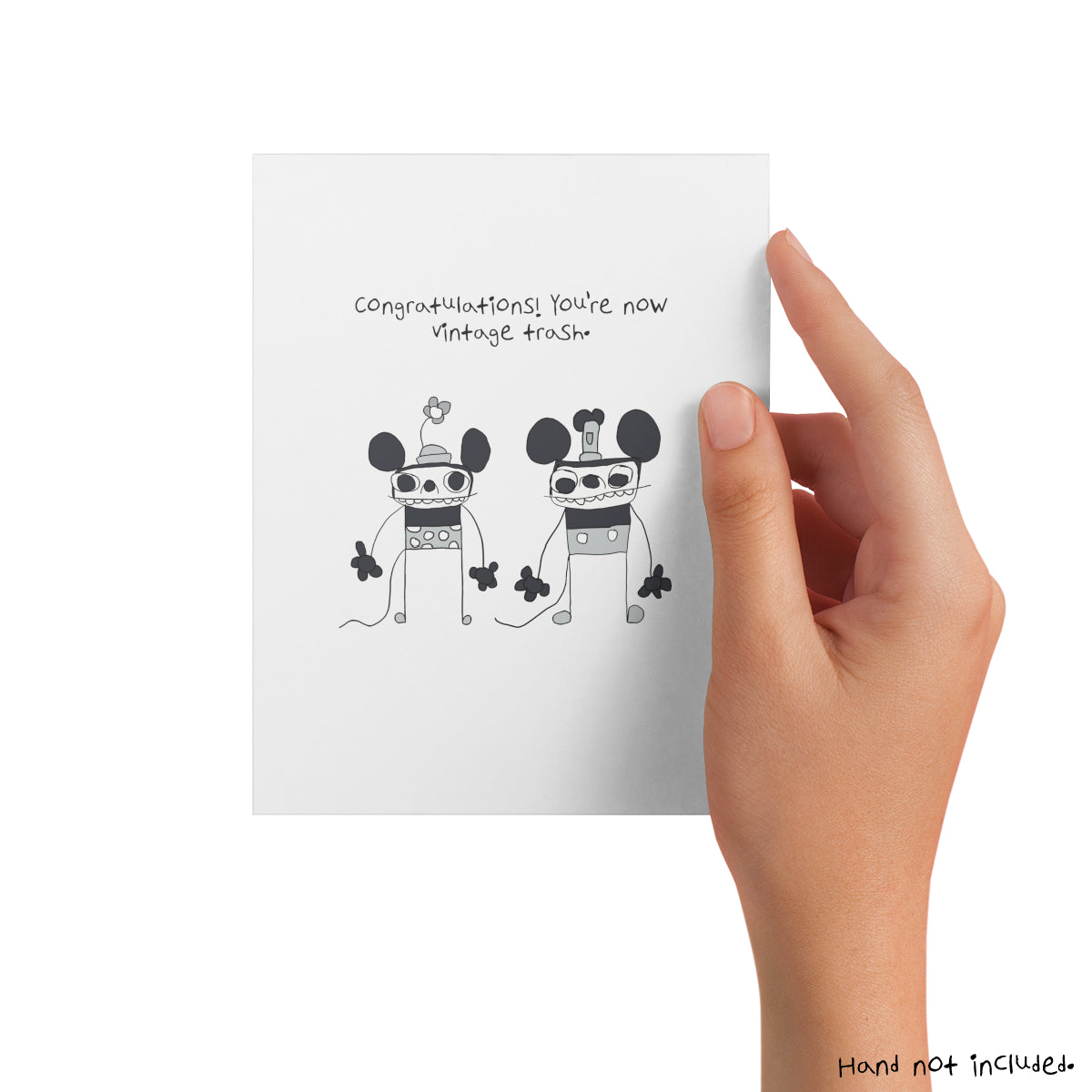 Big Ear Barry & Polka Dot Patty - Vintage Trash Greeting Card