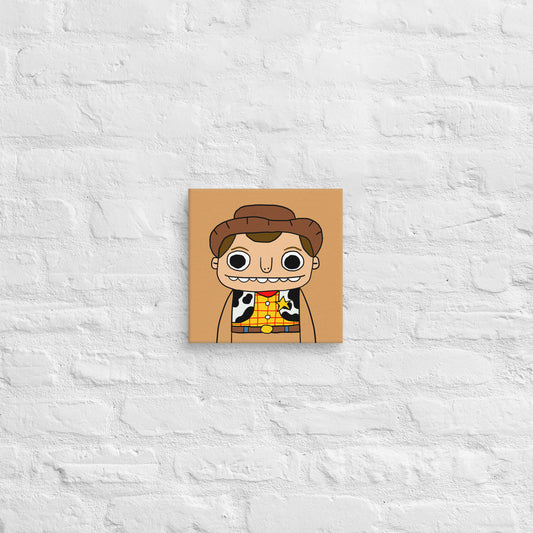 Cowboy Toy Canvas Print 10" x 10"