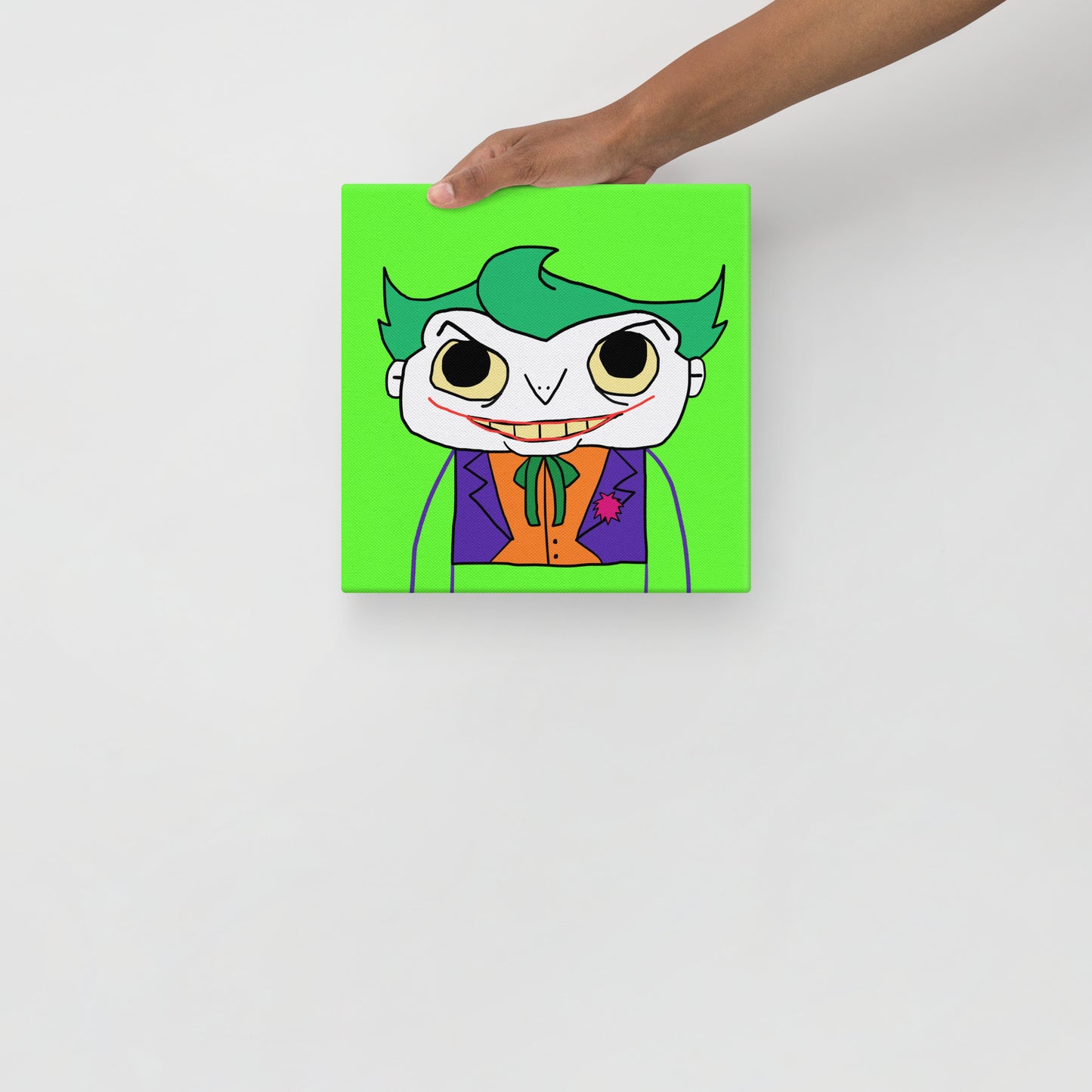 Crime Clown Canvas Print 10" x 10"