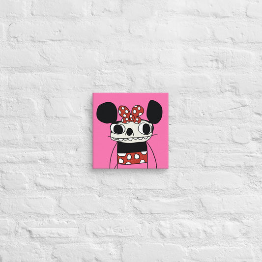 Polka Dot Patty Canvas Print 10" x 10"