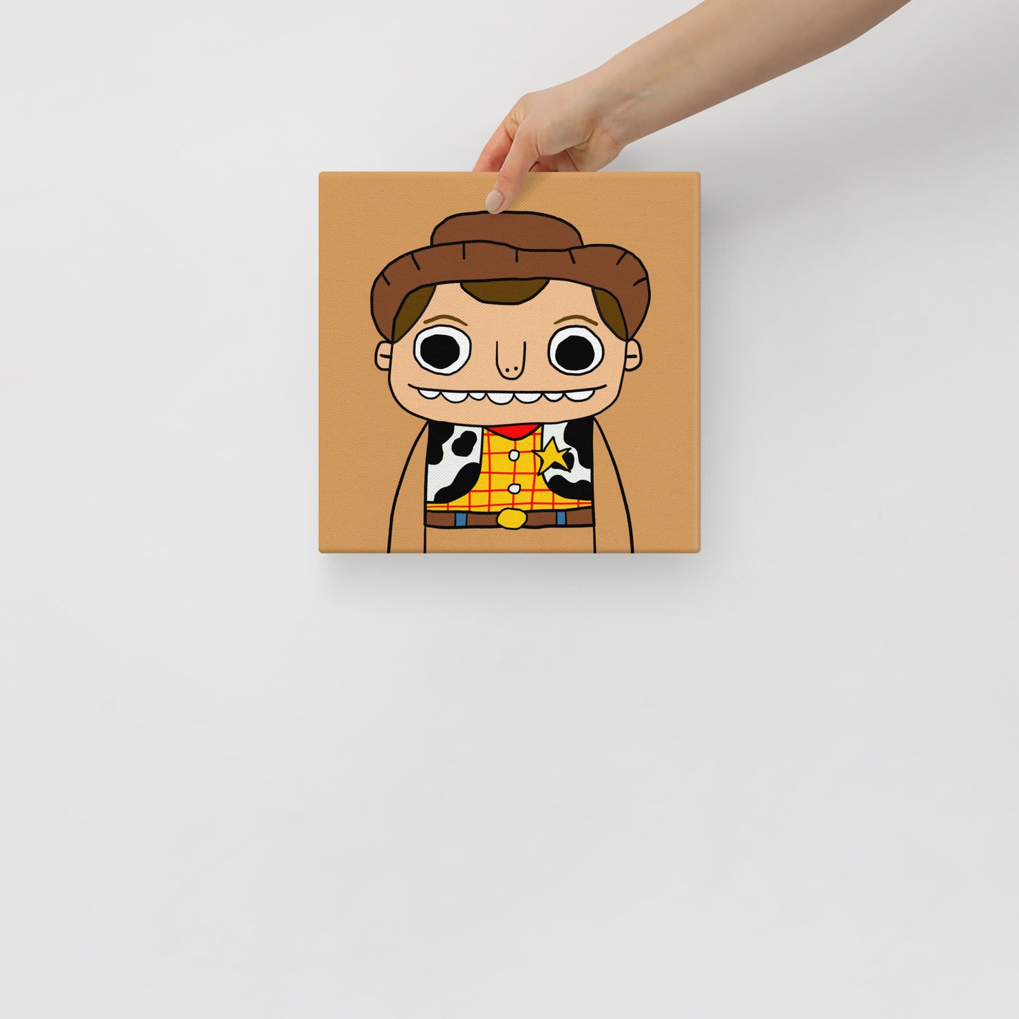 Cowboy Toy Canvas Print 10" x 10"