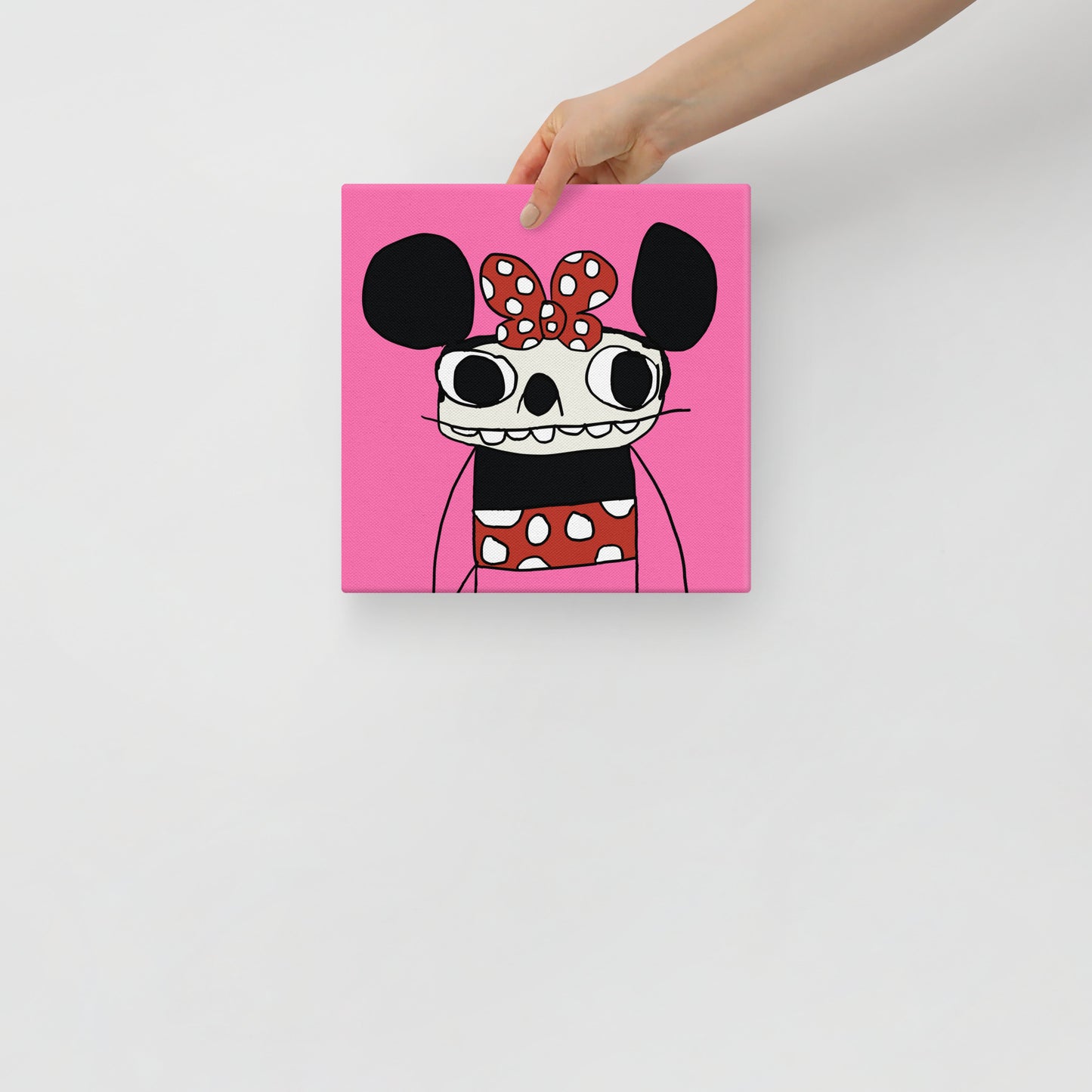 Polka Dot Patty Canvas Print 10" x 10"
