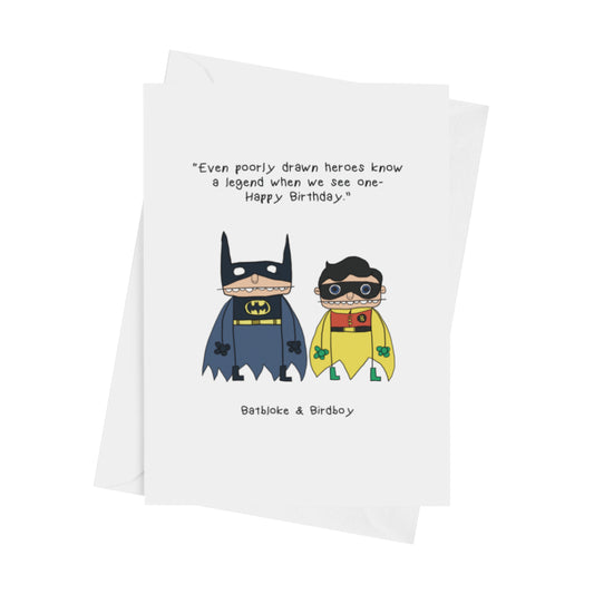 Batbloke & Birdboy - Birthday Card