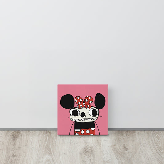 Polka Dot Patty Canvas Print 10" x 10"