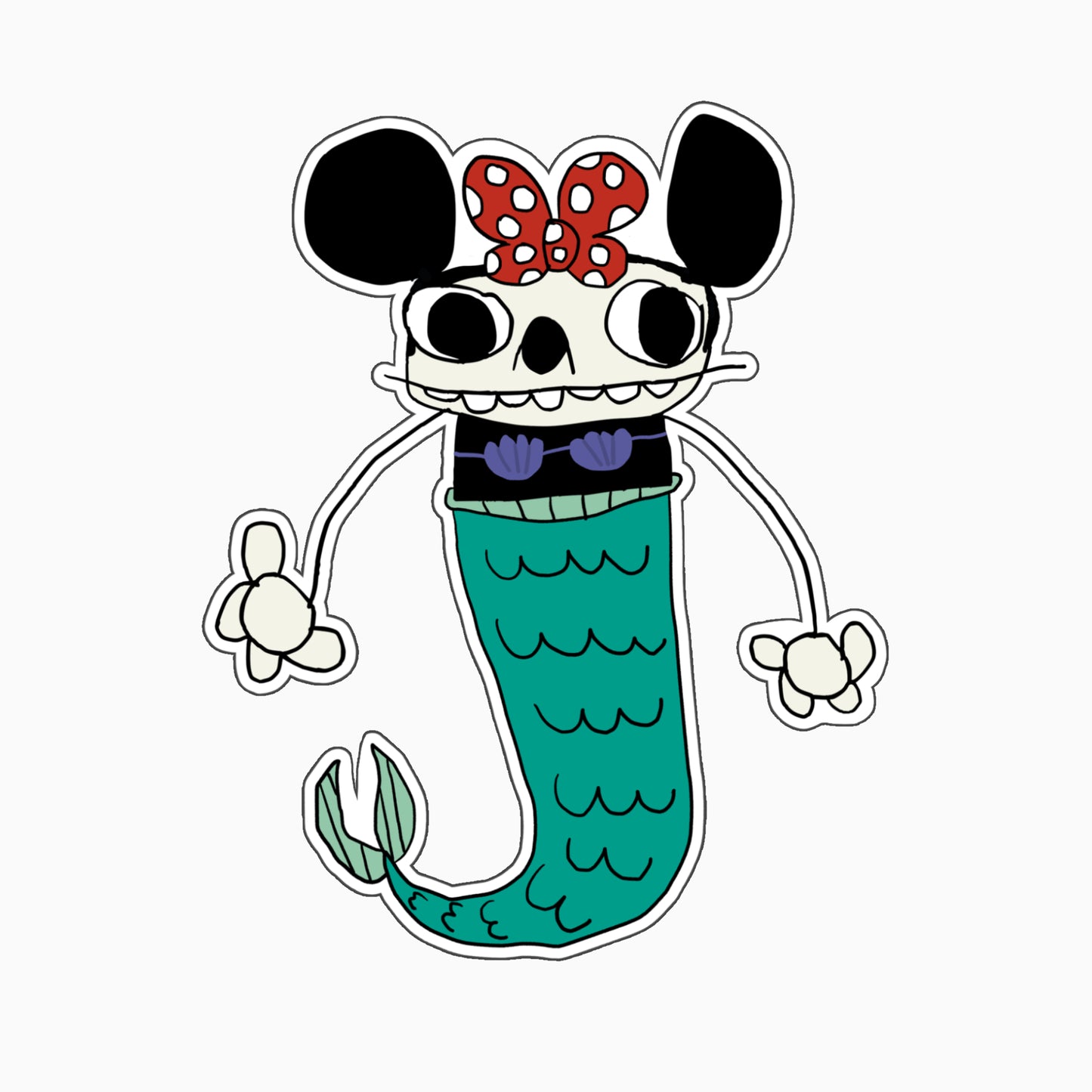 Polka Dot Pattyfish Sticker