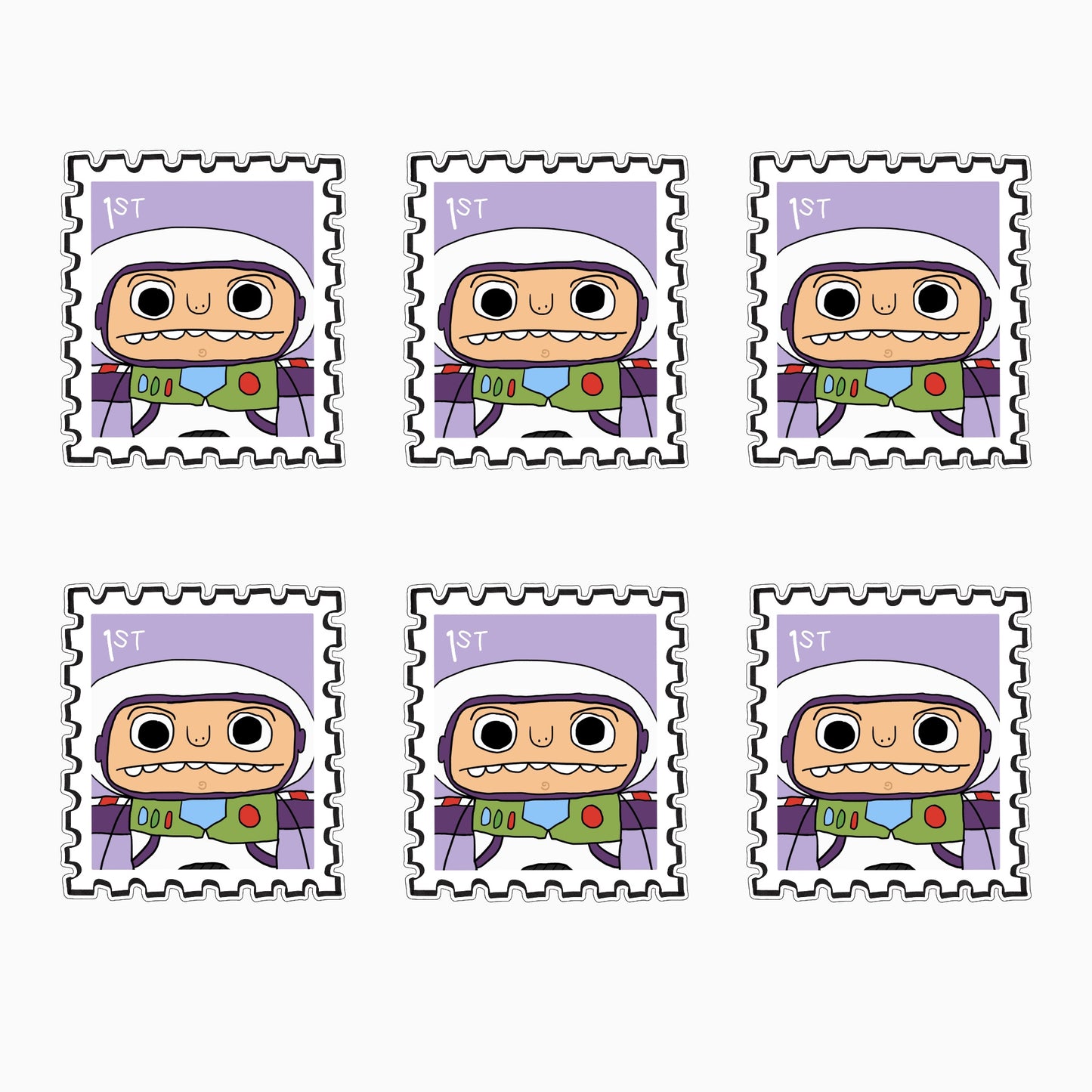 Space Toy Stamps (Pack of 6)