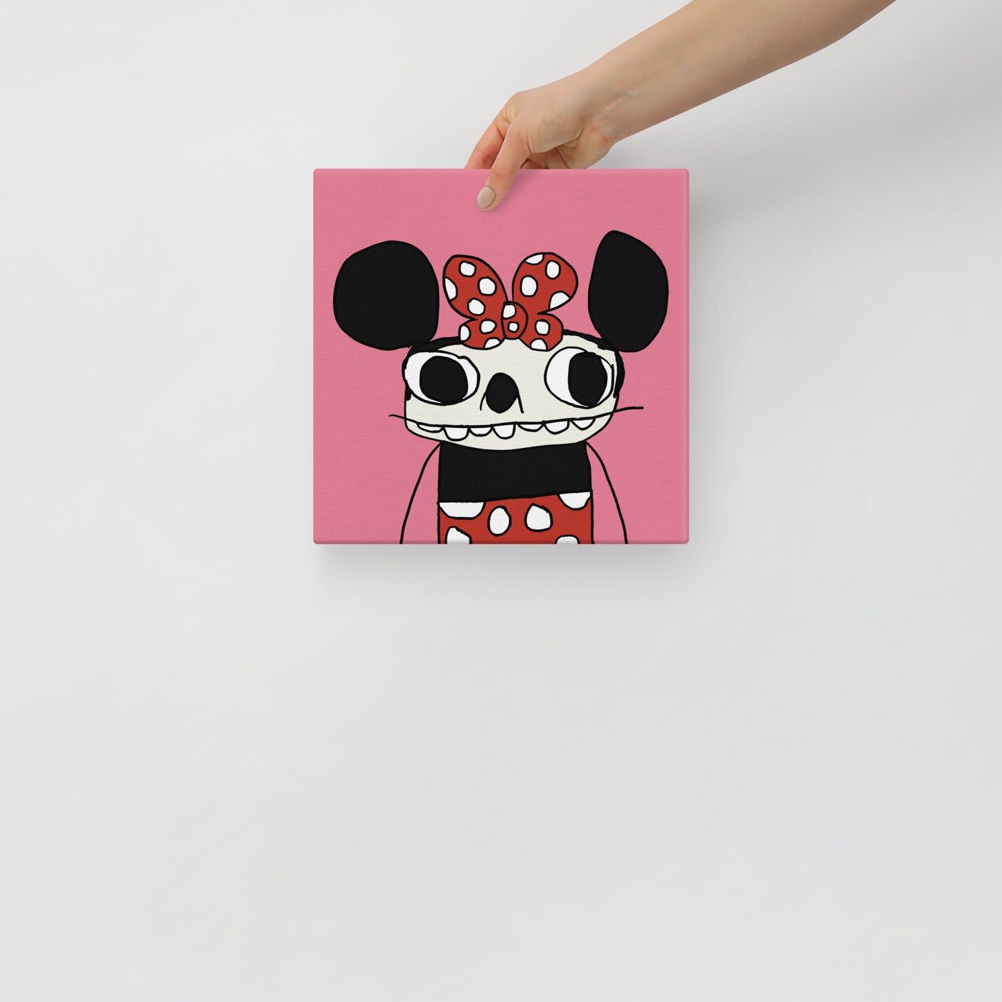 Polka Dot Patty Canvas Print 10" x 10"