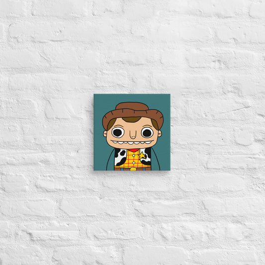 Cowboy Toy Canvas Print 10" x 10"