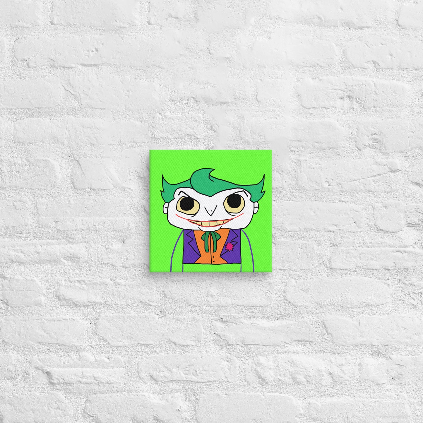 Crime Clown Canvas Print 10" x 10"
