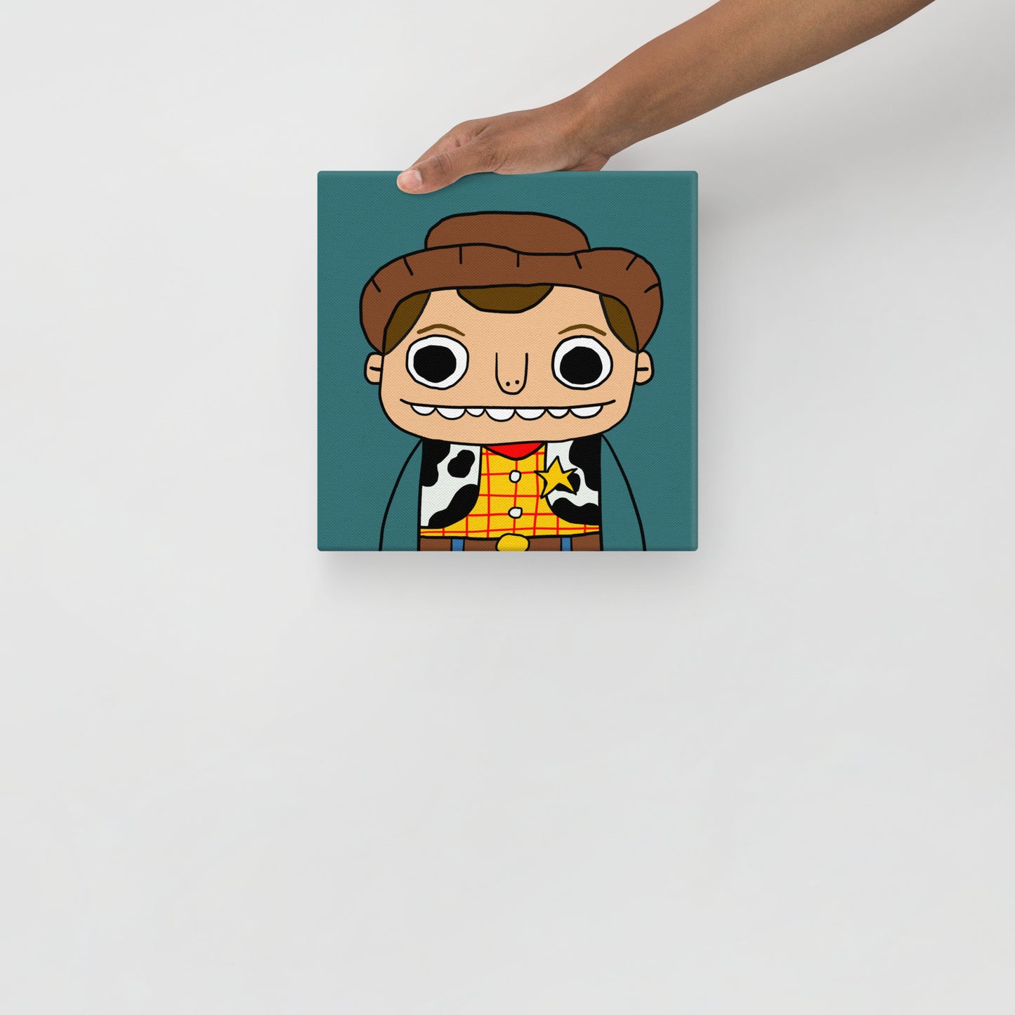 Cowboy Toy Canvas Print 10" x 10"