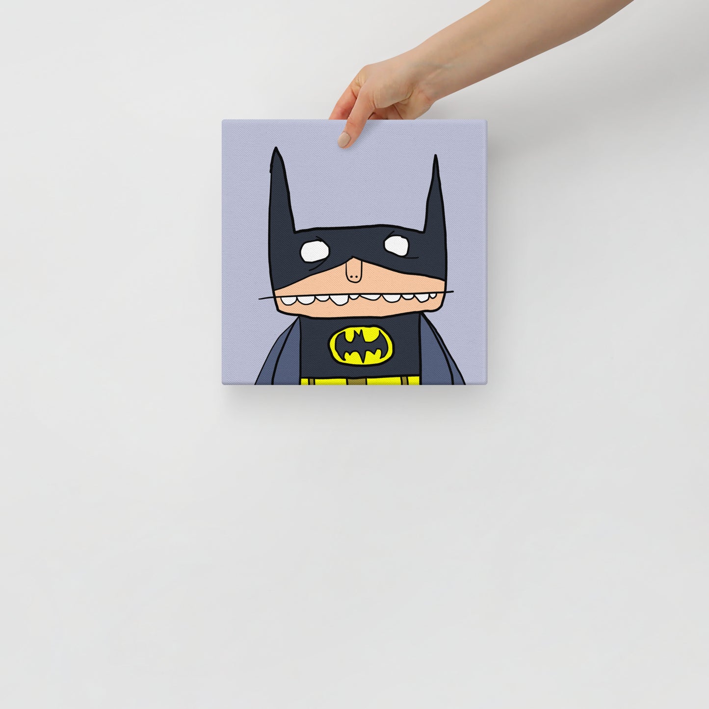 The Suspiciously Familiar Batbloke Canvas Print 10" x 10"